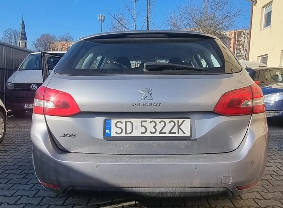 Peugeot 308 cena 36500 przebieg: 174177, rok produkcji 2017 z Katowice małe 29